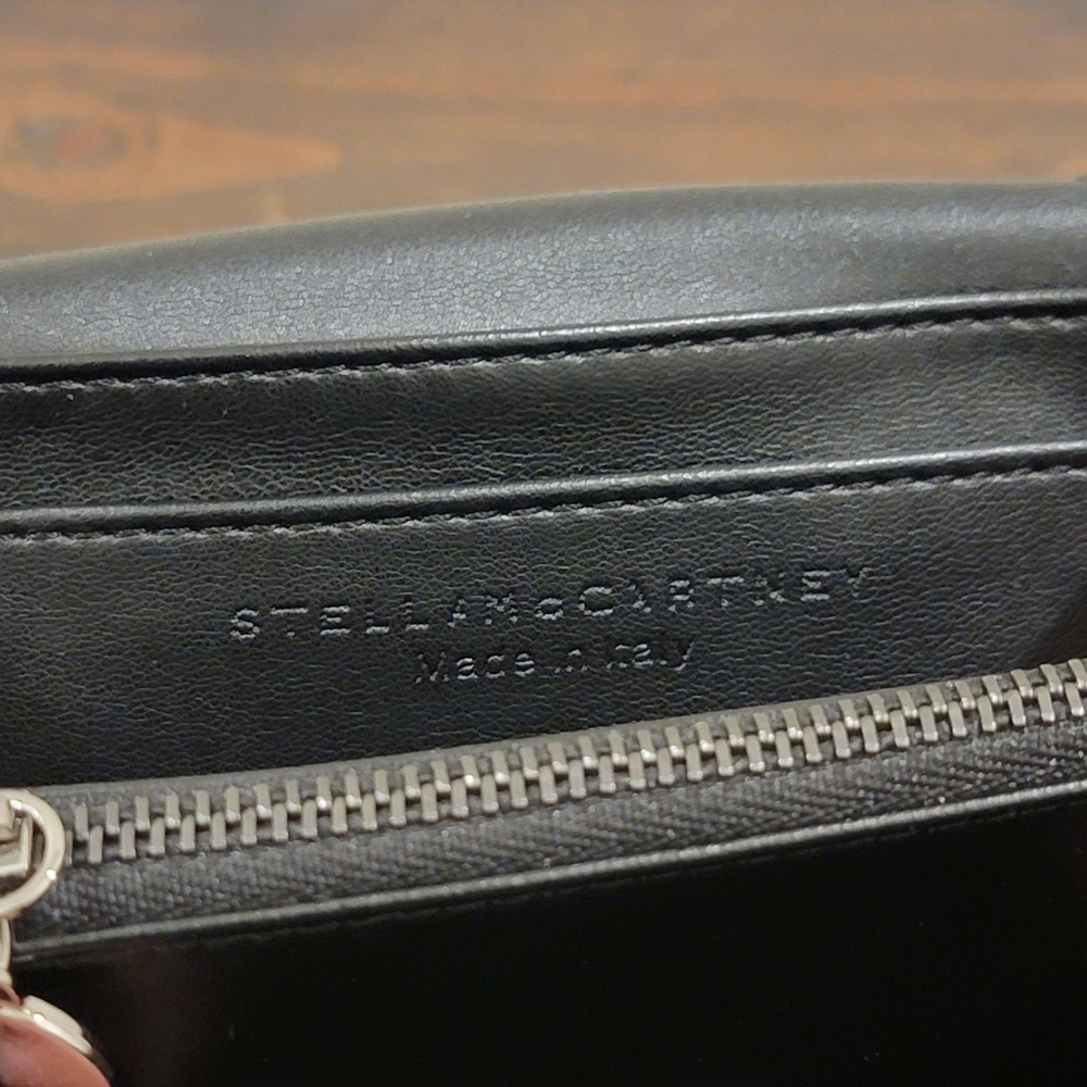 Stella McCartney Black Falabella Chain Mini Wallet With Box Made in Italy - Picture 9 of 15